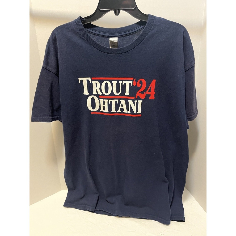 Los Angeles Angels T Shirt MLB Baseb Trout Ohtani 2024 President Size Mens XL